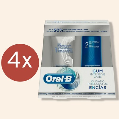 4 X Oral-B GUM INTENSIVE CARE Zahnfleisch Intensivpflege Zahn Pasta + Gel