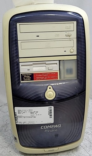HP Compaq Presario 5004US Desktop athlon 1100 0.1GHz 128MB SEE NOTES