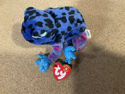 Ty Beanie Baby Dart Blue Tree Frog PRISTINE-RARE # inside Tush, New w/Mint Tags! - Picture 1 of 6