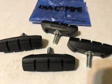 NOS Vintage Dia-Compe Black Threaded Brake Shoes / Pads OPC25K  (4)