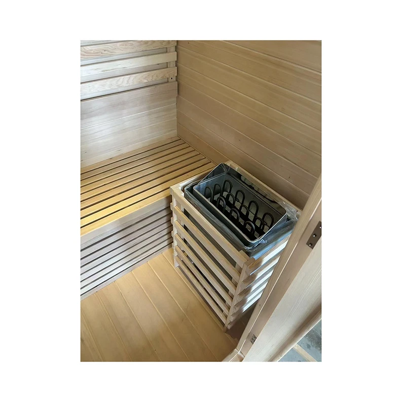 2-3 Person Canadian Hemlock Traditional Outdoor Sauna with Roof - Image 4 of 4