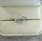 14K Helzberg Diamonds White gold Diamond Ring Size 7 R31 — photo 7