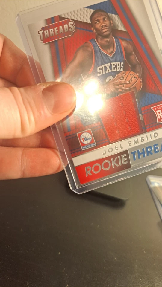 2014-15 Panini Threads - Rookie Threads #46 Joel Embiid (MEM, RC) - Image 3 of 4