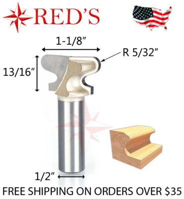 Tideway Carbide Pro LC15031808 1-1/8'' Double Curve Finger 1/2'' shank router bit