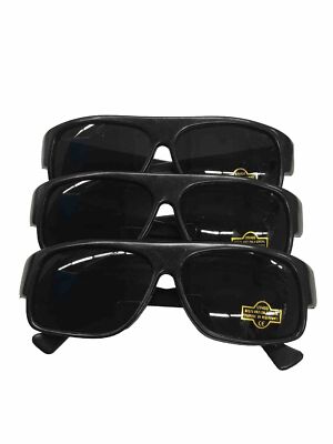 12 Pairs Cheap Men s Plastic Sunglasses Locs Gangster Style UV400 - Black