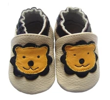 Toddlers Baby Girls Boys Genuine Leather Soft Sole Slippers First Walkers