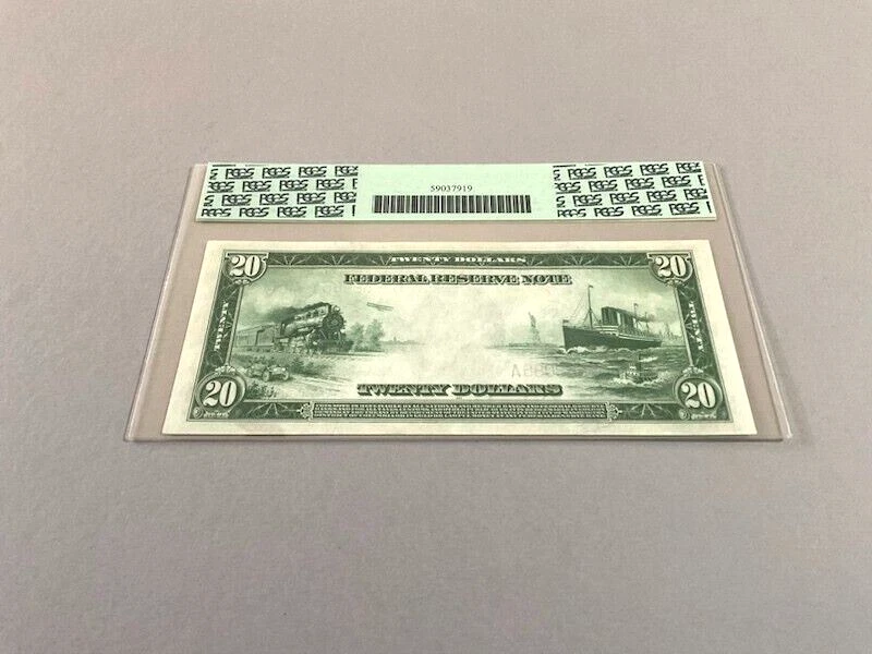 U.S. 20 Dollars Federal Reserve Note FR 977 - Cleveland 1914 PCGS 65 PPQ - Image 4 of 4