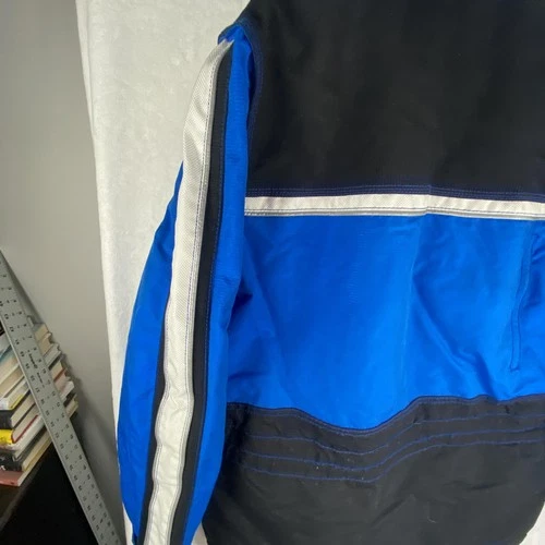 Phenix Ski Jacket Mens Medium Blue Black Hooded Insulated Reflective EY58033 image 18