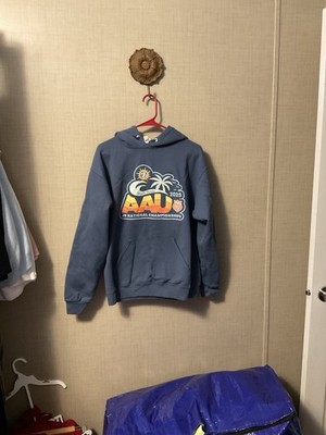 Jezee Men's Blue Hoodie Size Medium With AUU championship Logo