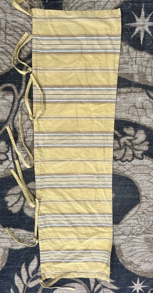 Pottery Barn Valance Curtains Set Of 3 43”x13” Gold Stripped Chevron Cottagecore - Image 3 of 4
