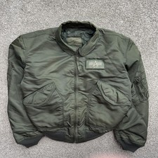 Vintage Alpha Industries Jacket Mens X Large Green CWU-45/P Nylon Flight Bomber