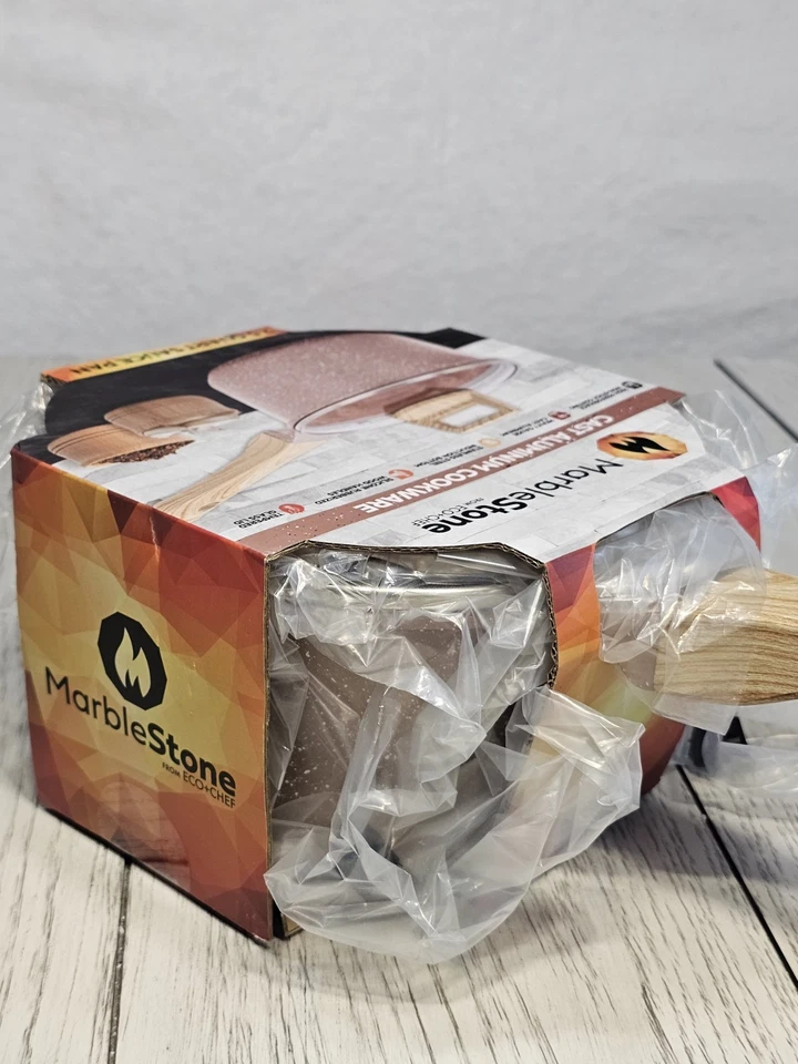 EcoChef MarbleStone Cast Aluminum Sauce Pan 2.5 Quart Nonstick Durable & Stylish - Image 4 of 4