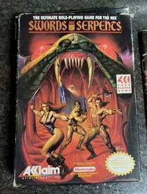 Swords and Serpents BOX AND MANUAL ONLY NES Nintendo NICE 1990