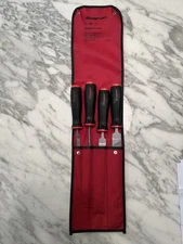 NEW NOS Snap-on SGHBF500A Mixed File Set 4 pcs Soft Grip (Red)