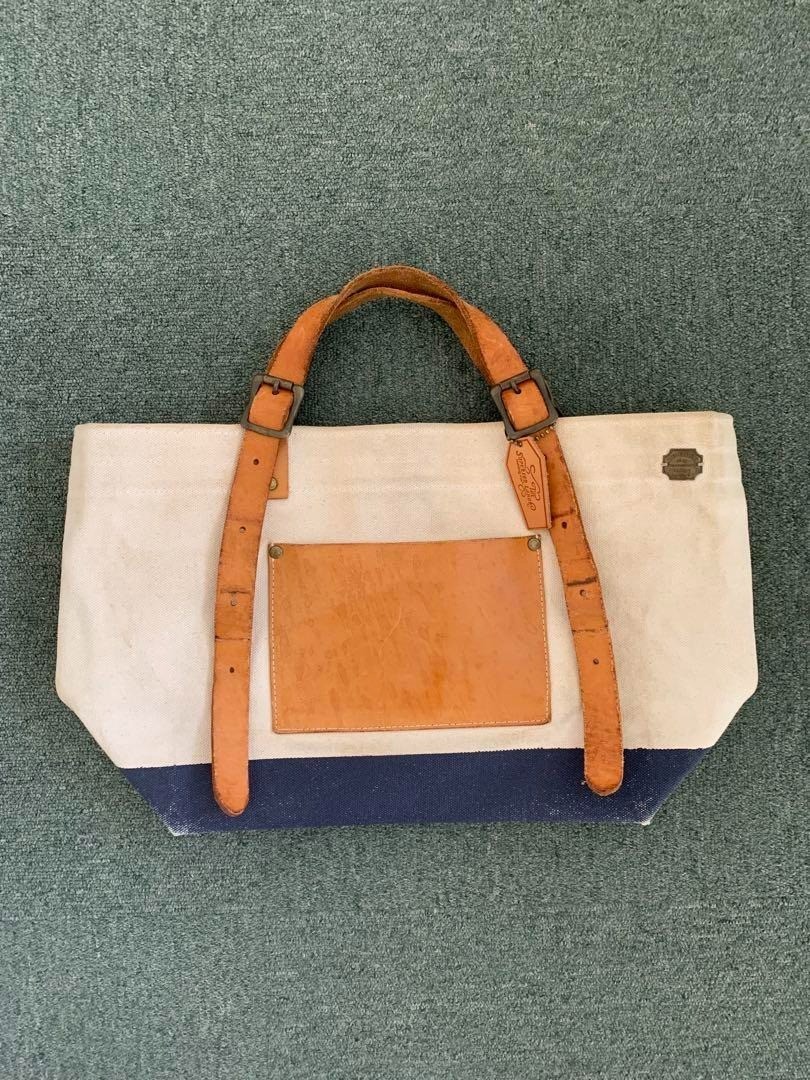 ［美品］THE SUPERIOR LABOR エンジニアトートバッグ THE SUPERIOR LABOR engineer tote bag S [beige×red] - Fresh