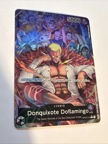 One Piece Donquixote Doflamingo OP04-019 Alt Art Leader Kingdom Intrigue Mint