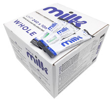 240x Lakeland Semi Skimmed Whole Milk Sticks - Long Life 10ml Portions Sachets