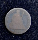 1875 Seated Liberty Dime 10c Good Grade. Silver And Numismatic Value