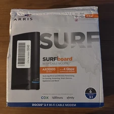 Arris SURFboard G34 Black AX3000 Wi-Fi 6 Gigabit DOCSIS 3.1 Cable Modem