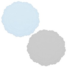 2Pcs Round Wax Seal Silicone Pad, Blue/Grey Wax Seal Mat