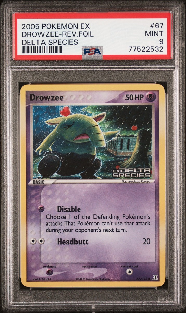 PSA9 スリープ 2005 044 10 drowzee 2005 POKEMON EX DELTA SPECIES #67 DROWZEE-REVERSE FOIL PSA 9