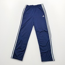 Vintage Y2K Adidas Jogger Pants Blue White 3 Stripes Youth XL 2003