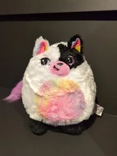 Misfittens White MURPHY Cat Rainbow Tie Dye Tummy Plush Basic Fun Kitty J2