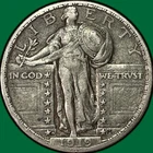 1919-D Standing Liberty Quarter Extremely Fine XF Coin, Tiny Scratch #38090