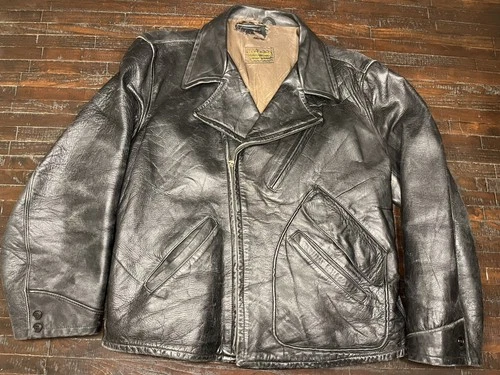 Mid 1940s Windward Horsehide D Pocket Motorcycle/Aviator Jacket - Picture 9 of 24