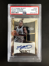 2012 Select Basketball Kawhi Leonard ROOKIE PATCH AUTO /249 #250 PSA 10 GEM MINT