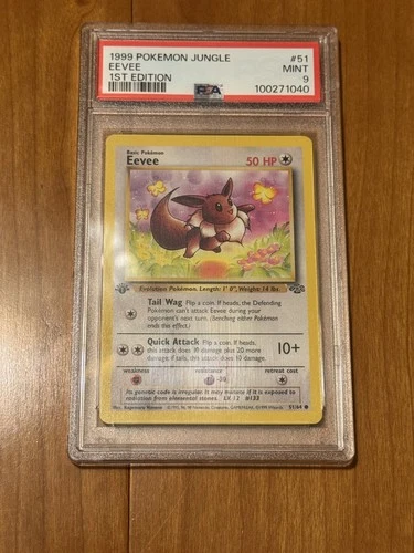1999 Pokemon Jungle 1st Edition #51 Eevee PSA 9 MINT