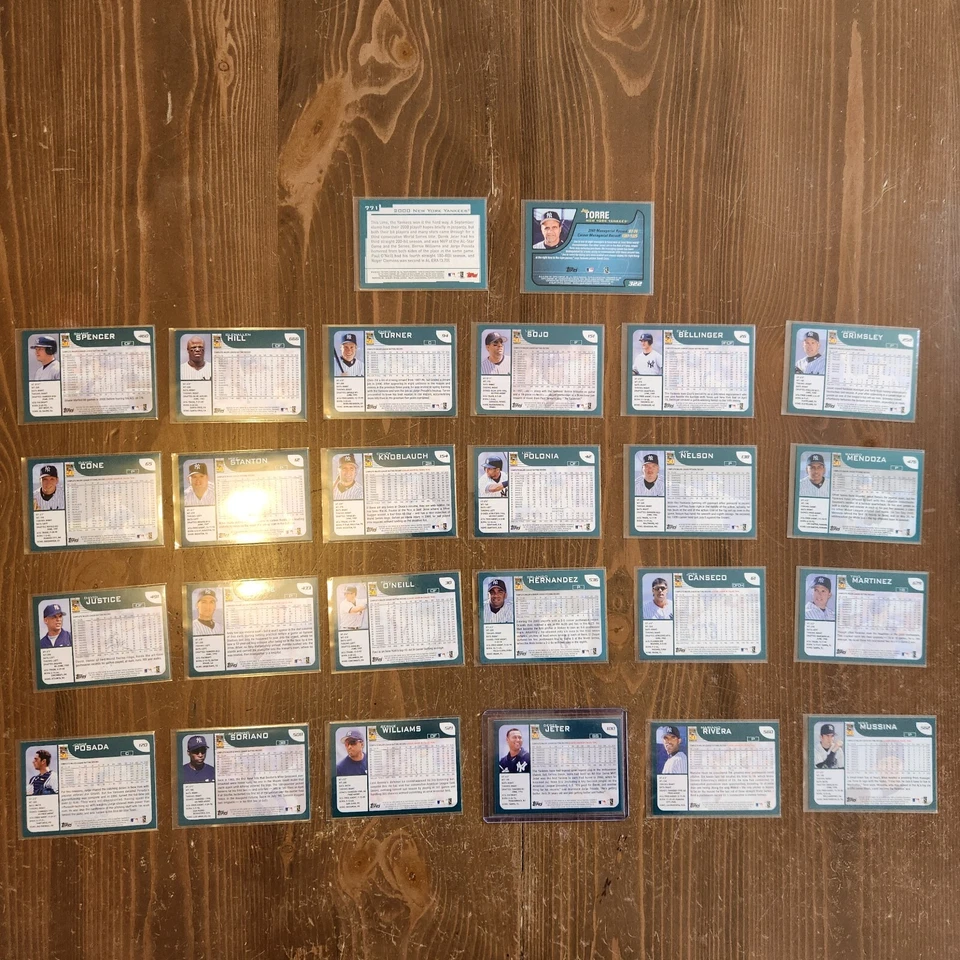 Juego de 26 cartas 2000 Topps Home Field Advantage NY Yankees con Derek Jeter de colección Foto 2 de 4