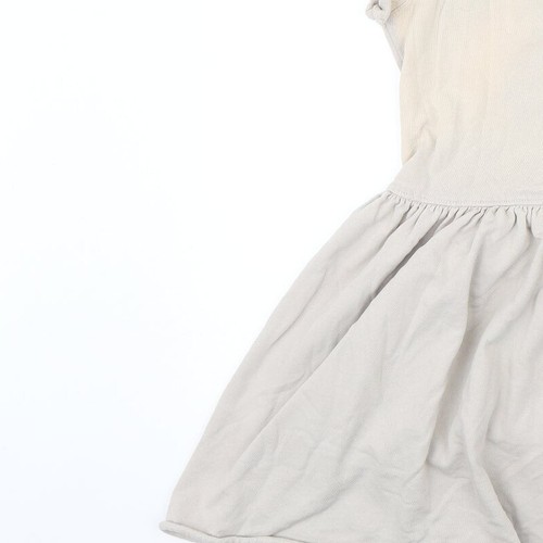 Womens Beige Cotton Blend Jumper Dress Size 14 - 第 12/12 張圖片