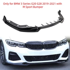 FRONT BUMPER LIP SPLITTER GLOSS BLACK For BMW G20 330i M340i 2019-2021 M Sport