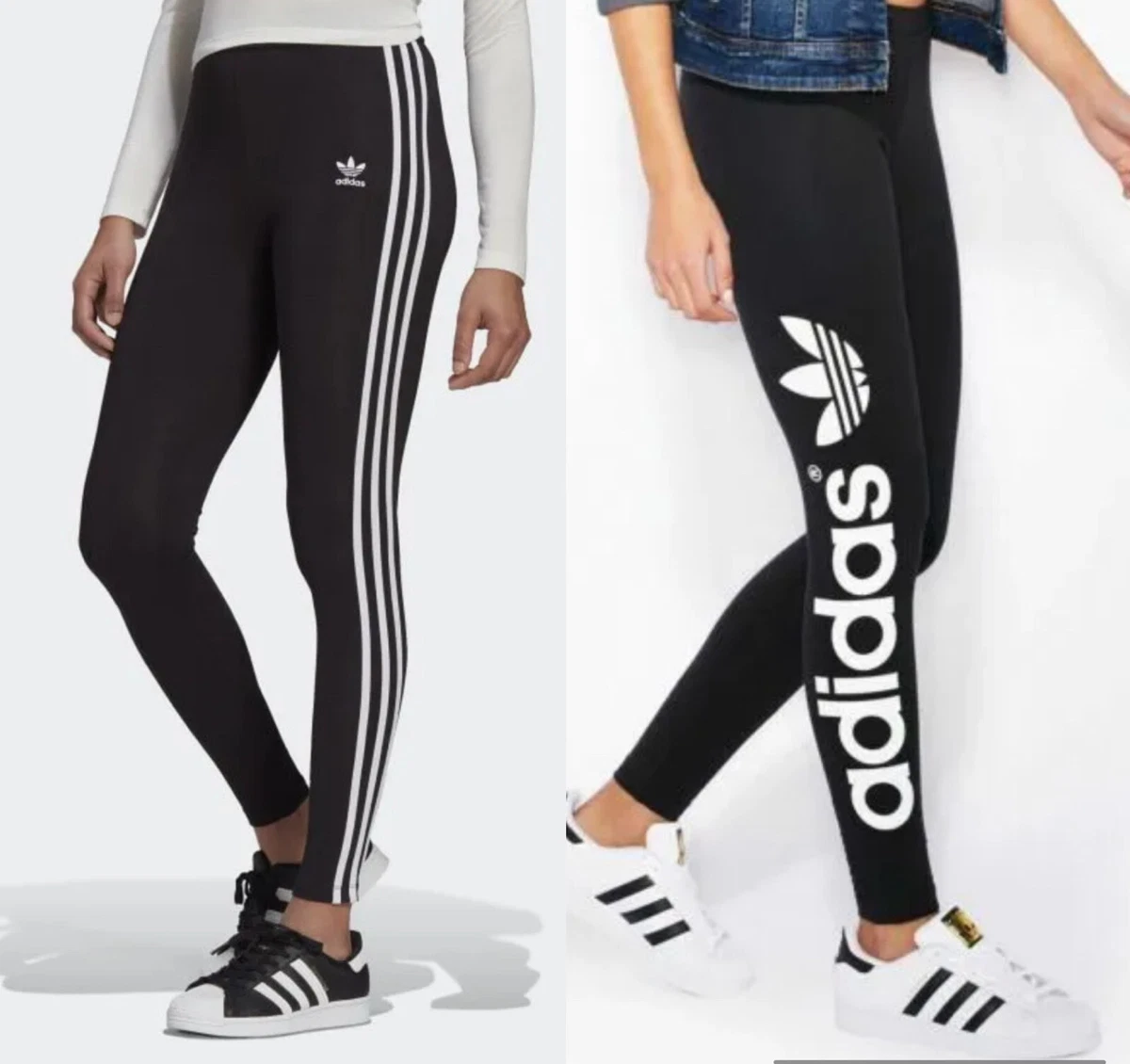 ADIDAS WOMENS STRIPE LEGGINGS LEGGINS JOGGERS JOGGING BOTTOMS