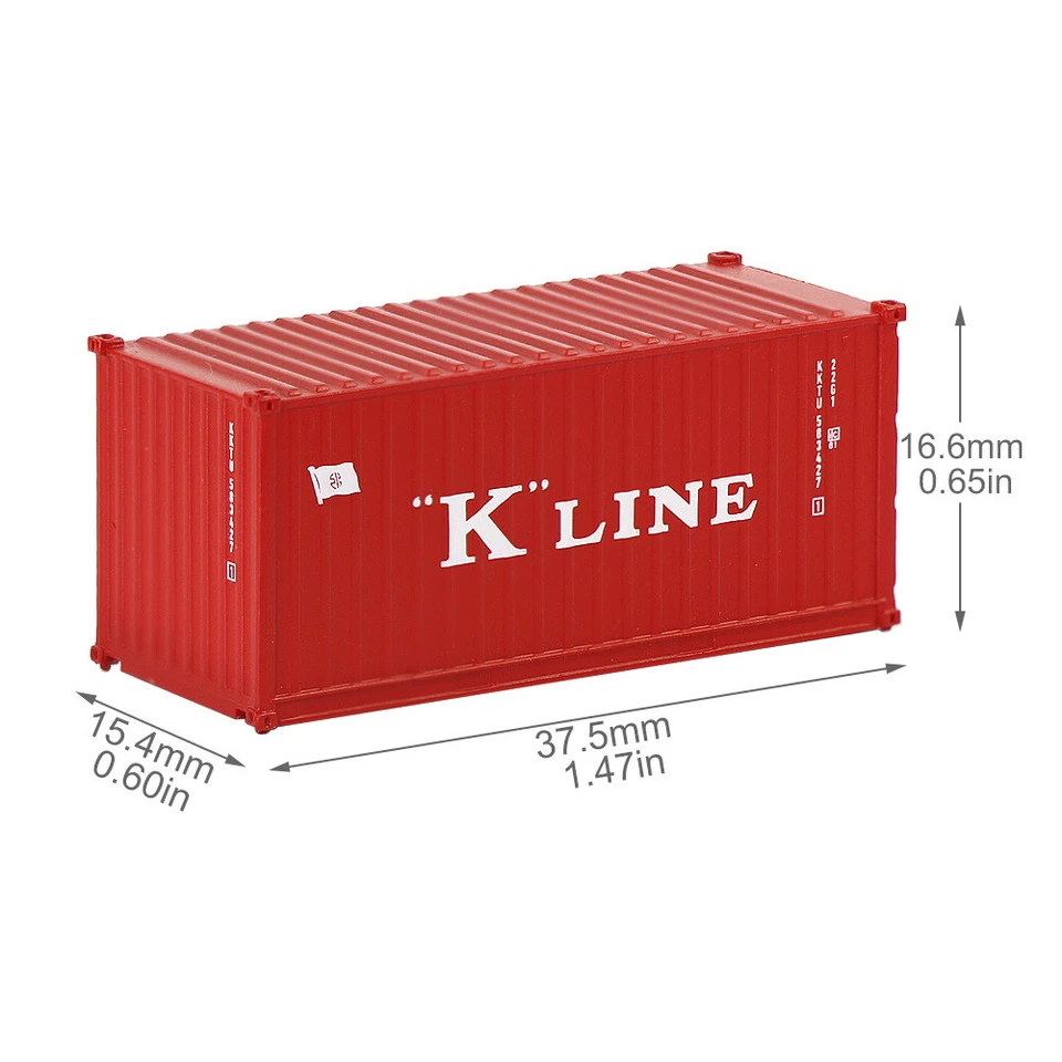 Evemodel N Scale 1:160 20ft Shipping Container 20' Cargo Box Model Railway - Image 2 of 4