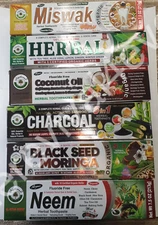 6X Different Variety OF ORGANIC TOOTHPASTE- AL RIYAN  100% Natural Fluoride free