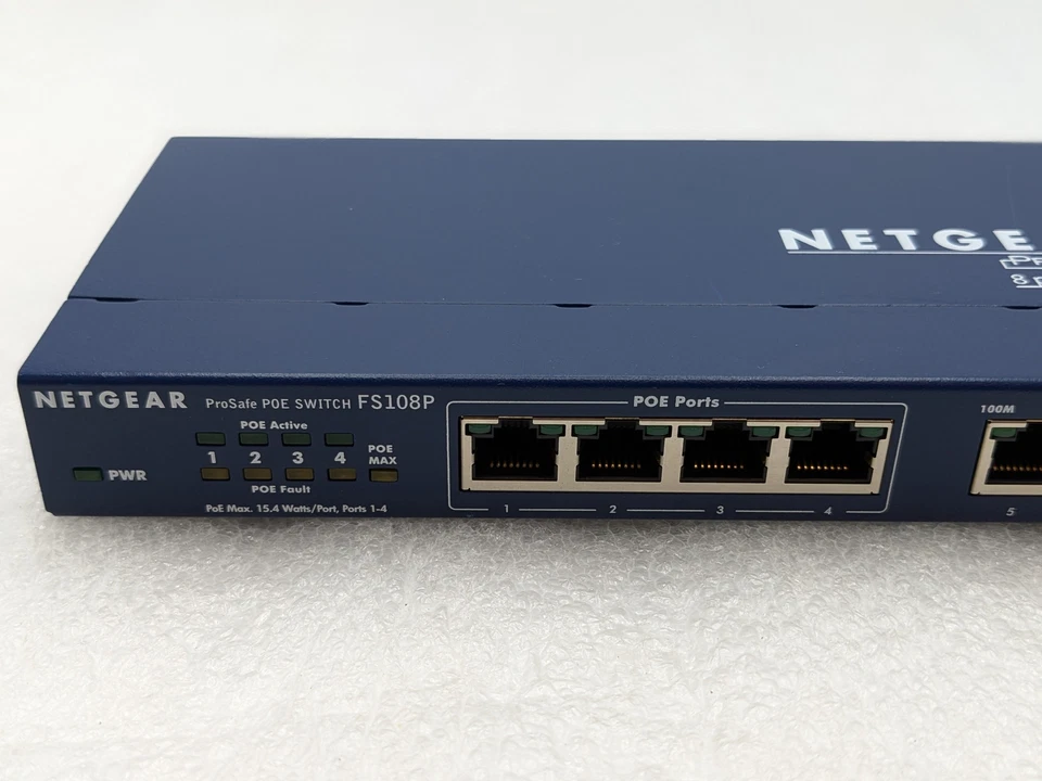 NETGEAR FS108P ProSafe 8-port 10/100mb/s switch with 4-port POE NO AC Free S/H - Image 2 of 4