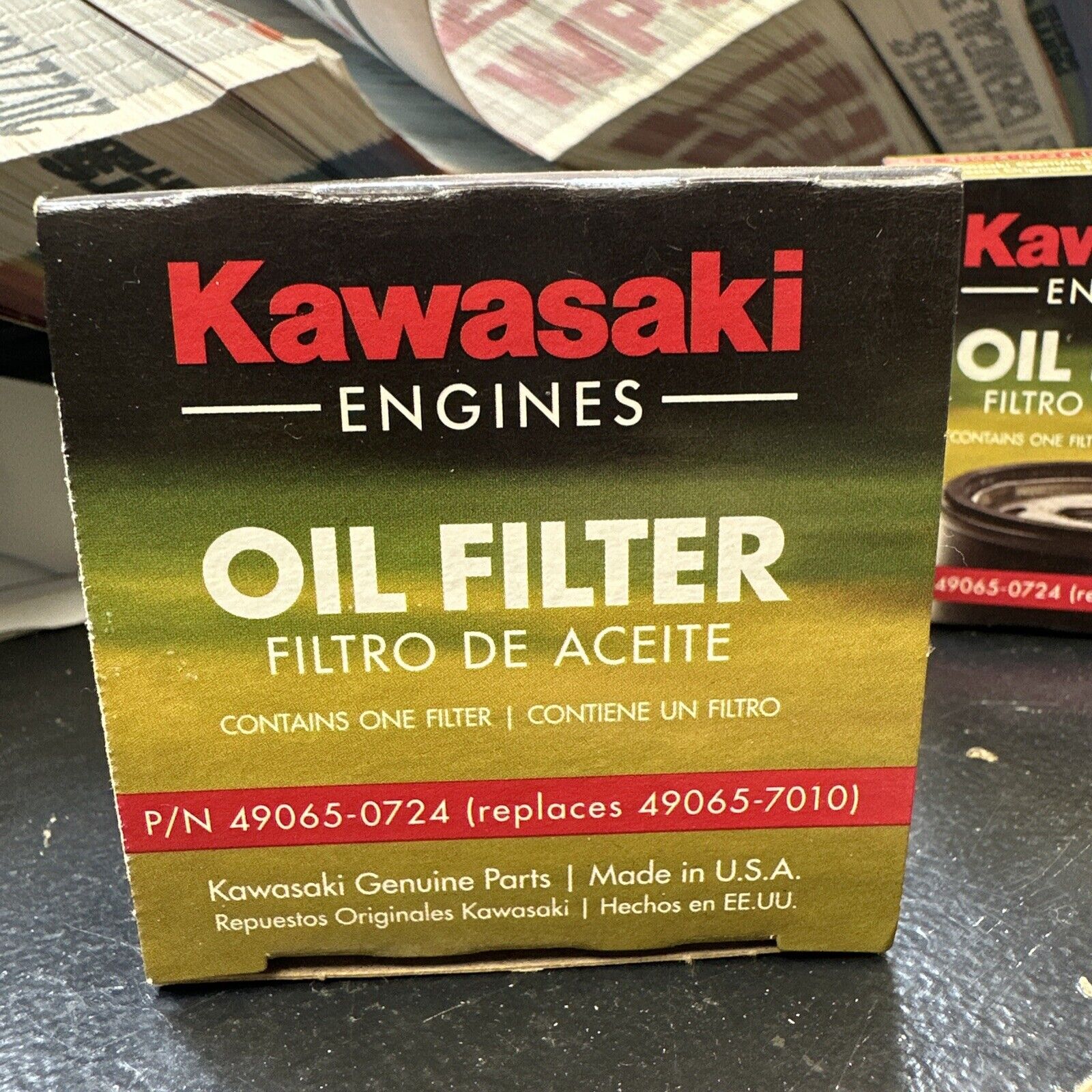 Genuine Kawasaki 49065-0724 Oil Filter Fits 49065-7010 OEM