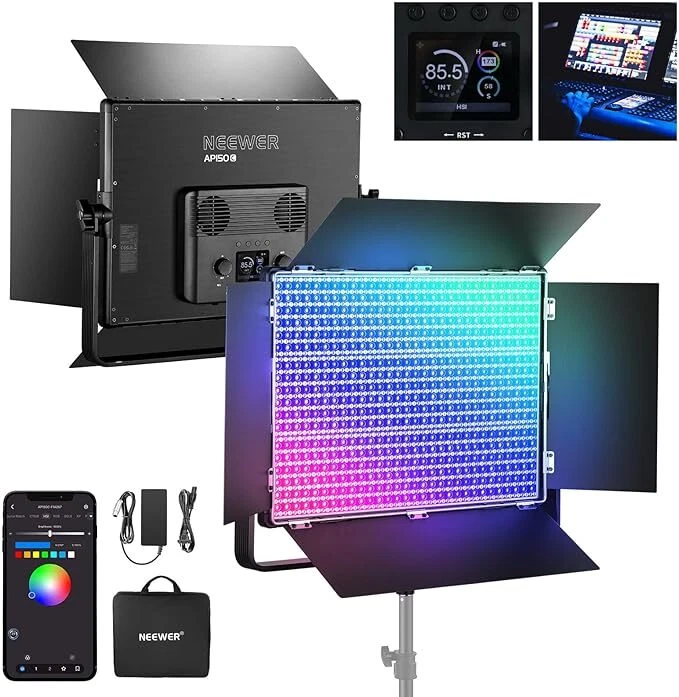 NEEWER AP150C 150W RGB Full Color Led video Panel Light 2500K-10000K CRI96+APP - Image 2 of 4