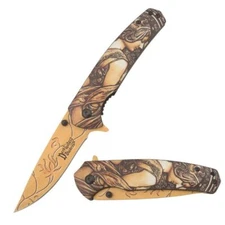 8" DARK FANTASY BLADES EDC FOLDING POCKET KNIFE 420 STEEL BLADE POCKET CLIP