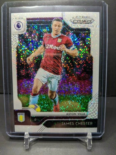 2019-20 Prizm EPL Soccer James Chester White Sparkle /15 Aston Villa