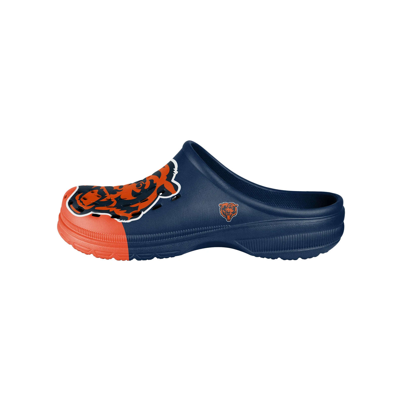 Chicago Football Team Bears Colorblock Big Logo Clogs, Gift for Fan