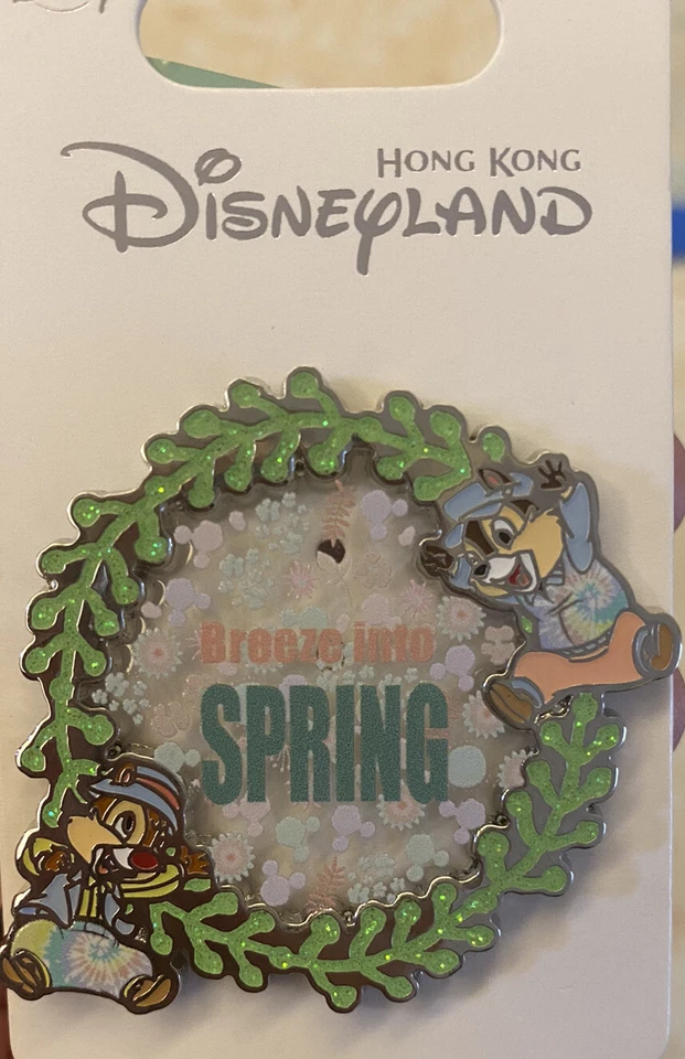 Prendedor HKDL Hong Kong Disney 2022 Spring Chip and Dale Pin Foto 2 de 3