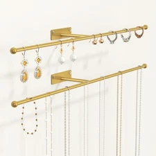 Wall Hanging Jewelry Organizer Holder for Earrings Necklaces Bracelets Rings
