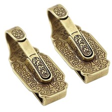 2 PCS Brass Waist Belt Clip Keychain Buckle Retro Ornaments Accessories