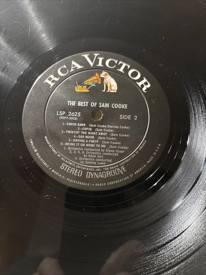 SAM COOKE - The Best Of  1962 Vinyl LP  RCA LSP 2625 Stereo Send Me Cupid Shrink - Image 4 of 4