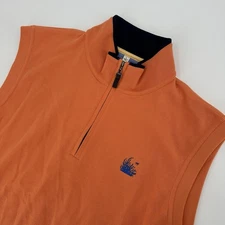 Fairway And Greene Sweater Vest Mens Large Orange TPC Sawgrass Country Club