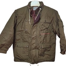 Vintage Sears The Men's Store Parka Coat Jacket hidden hood full zip XL