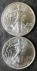 2015 and 2021 Type 1 $1 American Silver Eagle Dollars
